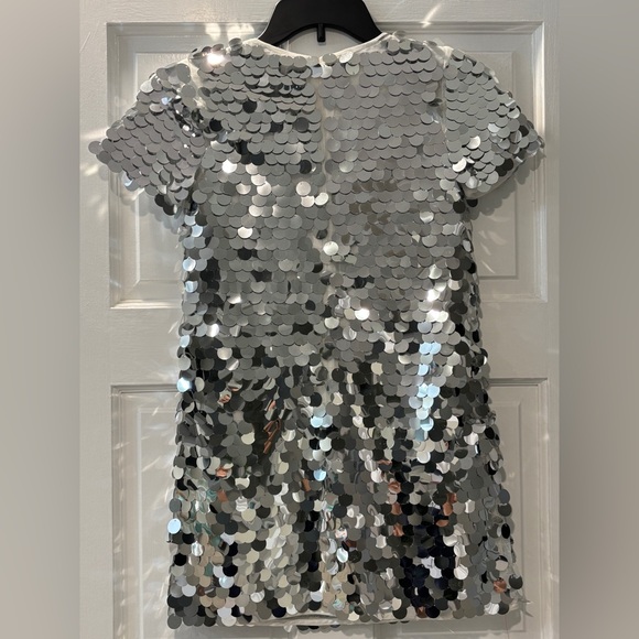 NWT BARDOT JUNIOR Sumaya Mini Sequin Dress (Girl 10) Silver - Picture 6 of 16